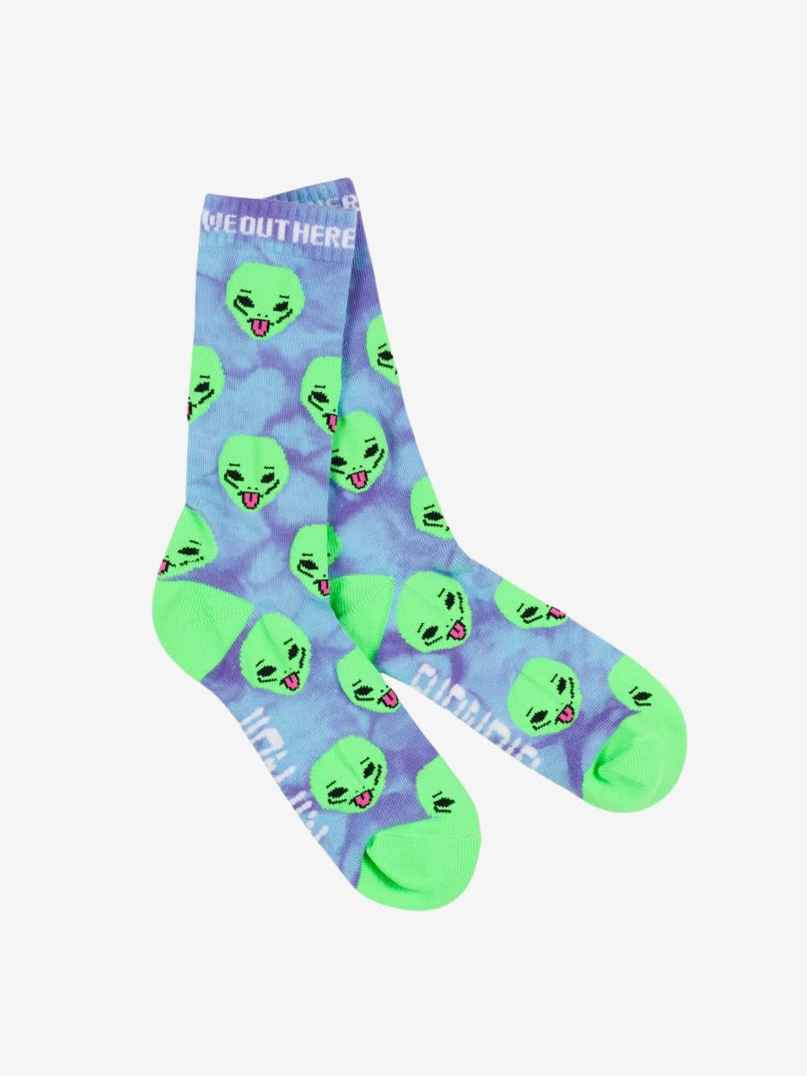 RIPNDIP — Носки We Out Here Purple Tie Dye os