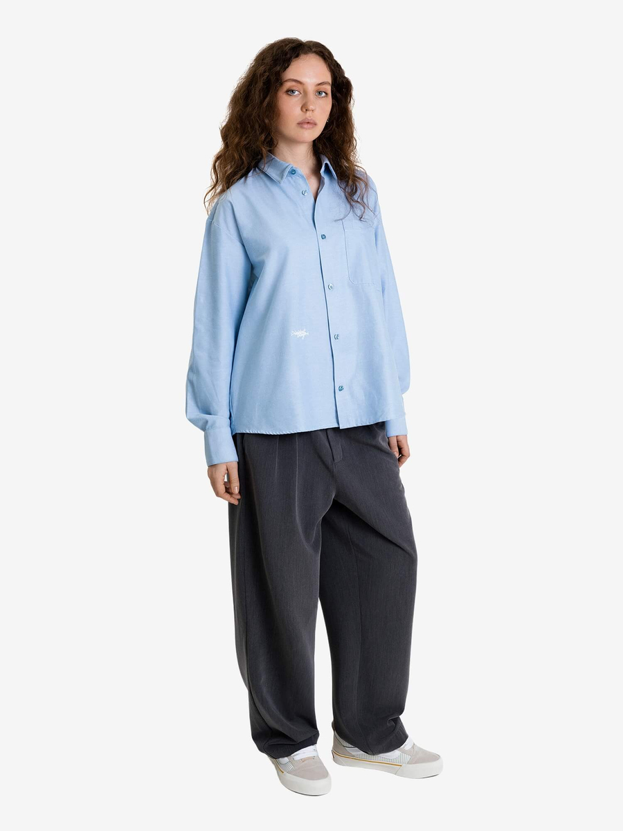 DISSIDENT — Штаны Graduate Wide Trousers in Melange Grey