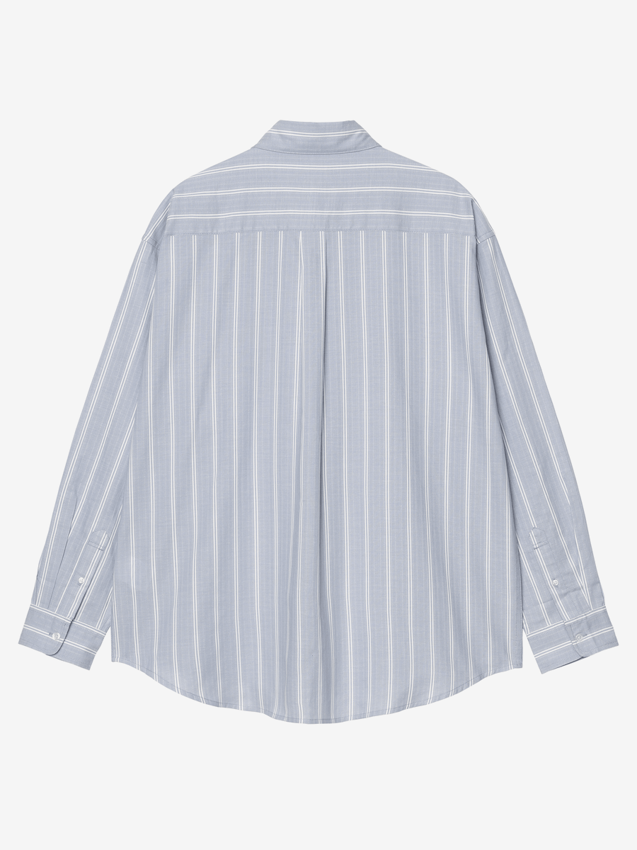 CARHARTT WIP — Рубашка L/S Beale Stripe Shirt Gentle Blue/White