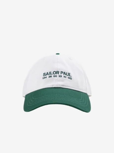 SAILOR PAUL — Кепка Text Logo Белый/Зеленый OS