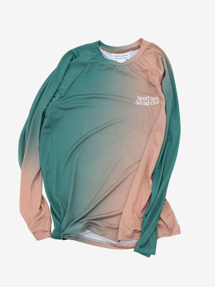 CALLED A GARMENT — Лонгслив Trekking Персиковый/морская волна