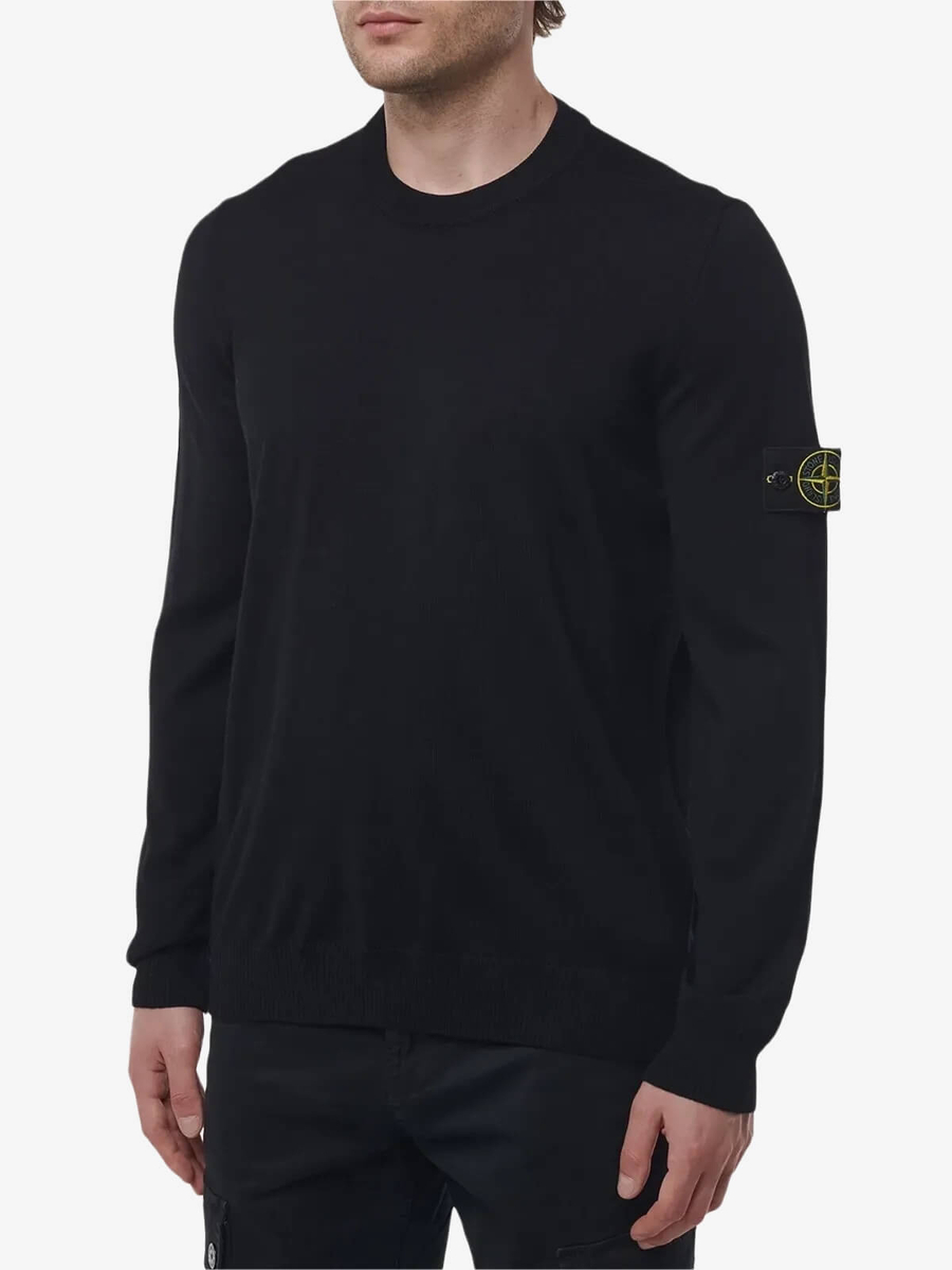 STONE ISLAND — Свитшот Light RWS Pure Wool Black