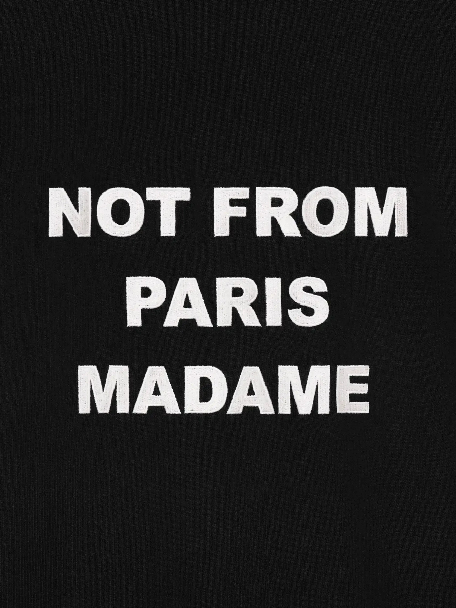 DRÔLE DE MONSIEUR — Худи Bold Slogan Hoodie Black