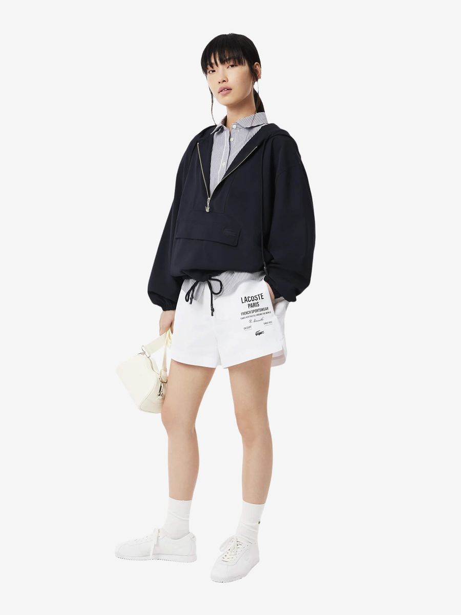LACOSTE — Шорты W Long Printed Short White