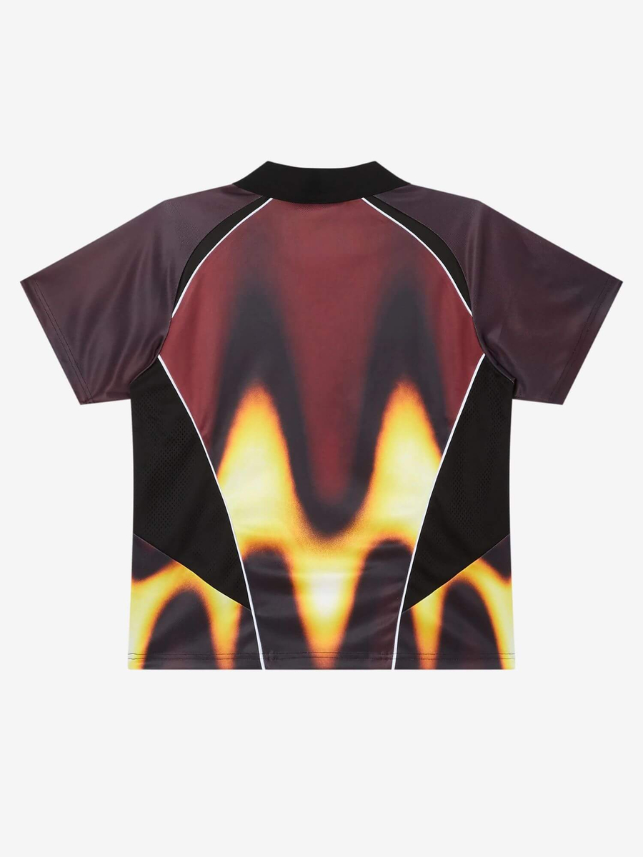 OBEY — Футболка Джерси Blurred Soccer Jersey Burnt Red Multi