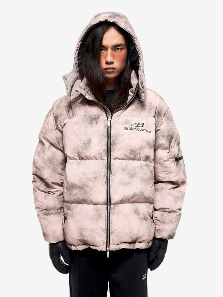 BRÛLER D’AMOUR — Куртка Sable Puffer серо-розовый