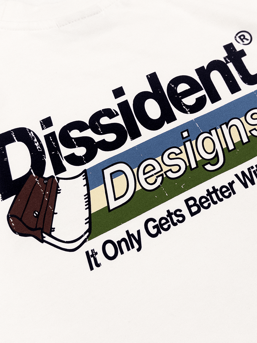 DISSIDENT — Футболка Print Works Tee in Milk