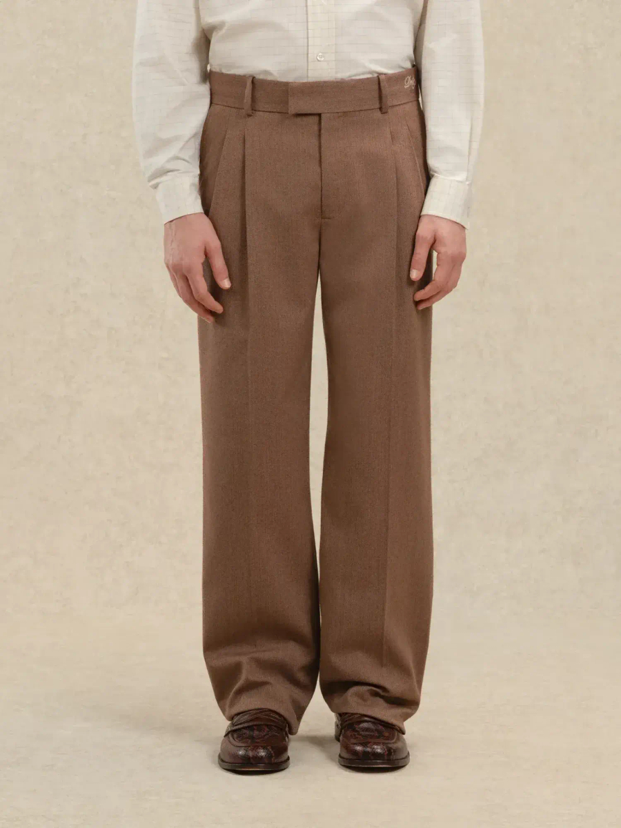 DRÔLE DE MONSIEUR — Брюки Pantalon Golfeur Chevrons Brown