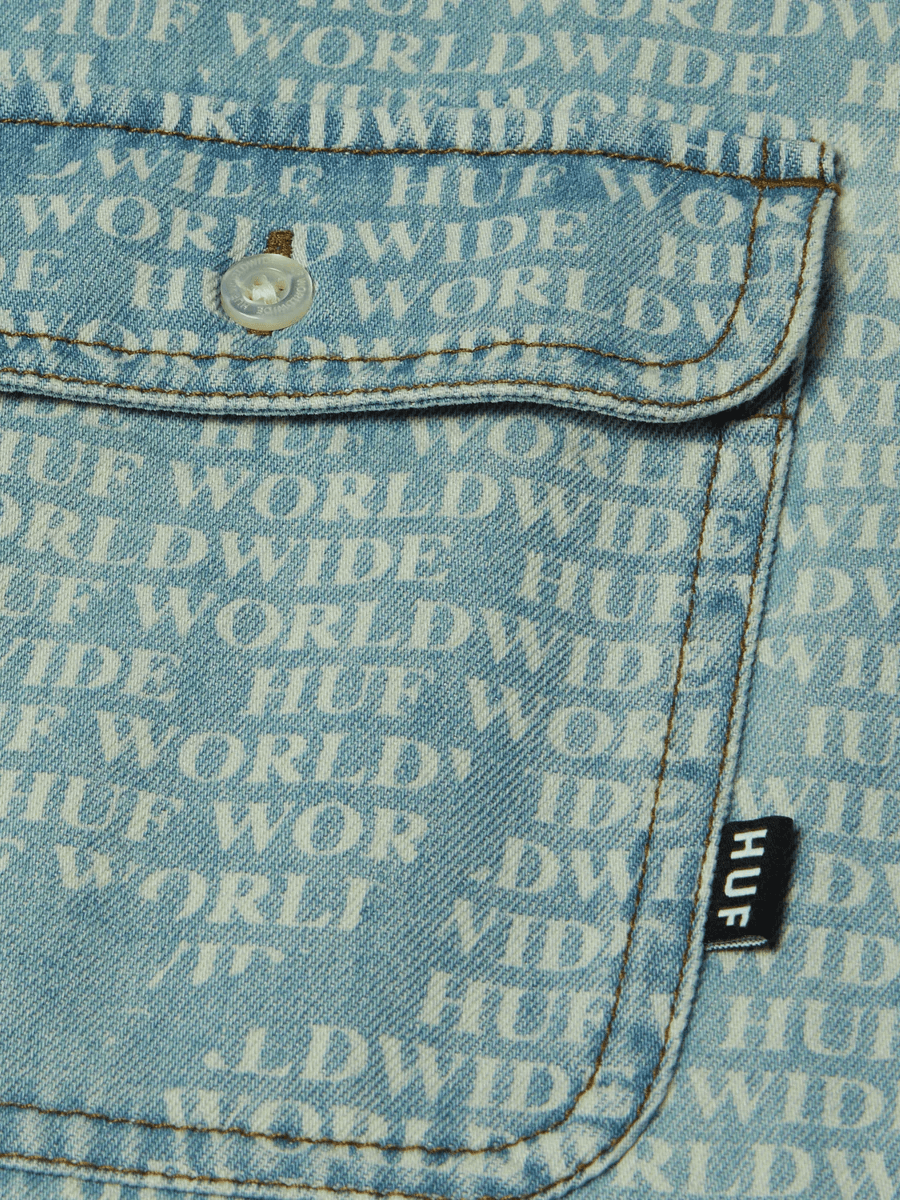 HUF — Рубашка Ceremony Denim Shirt Indigo