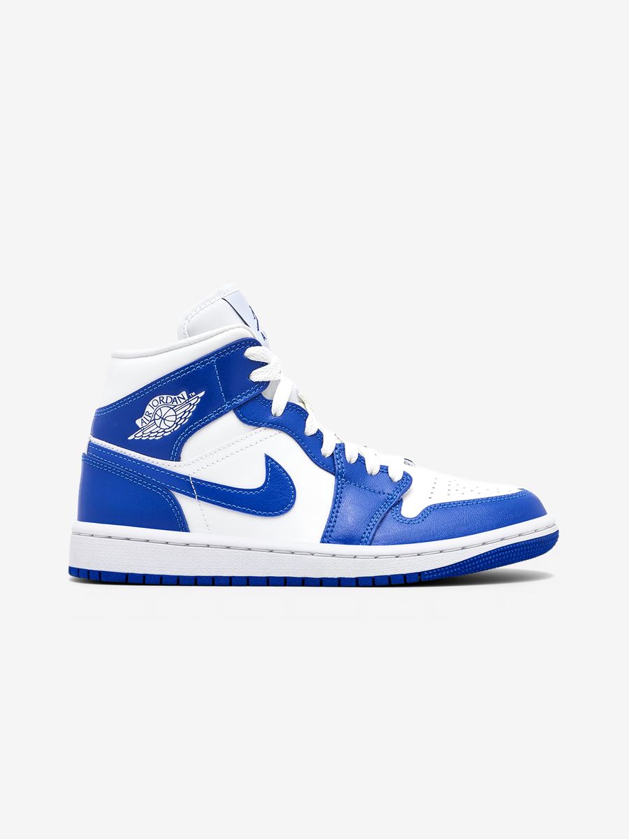 NIKE — Кроссовки Air Jordan 1 Mid White/Hyper Royal