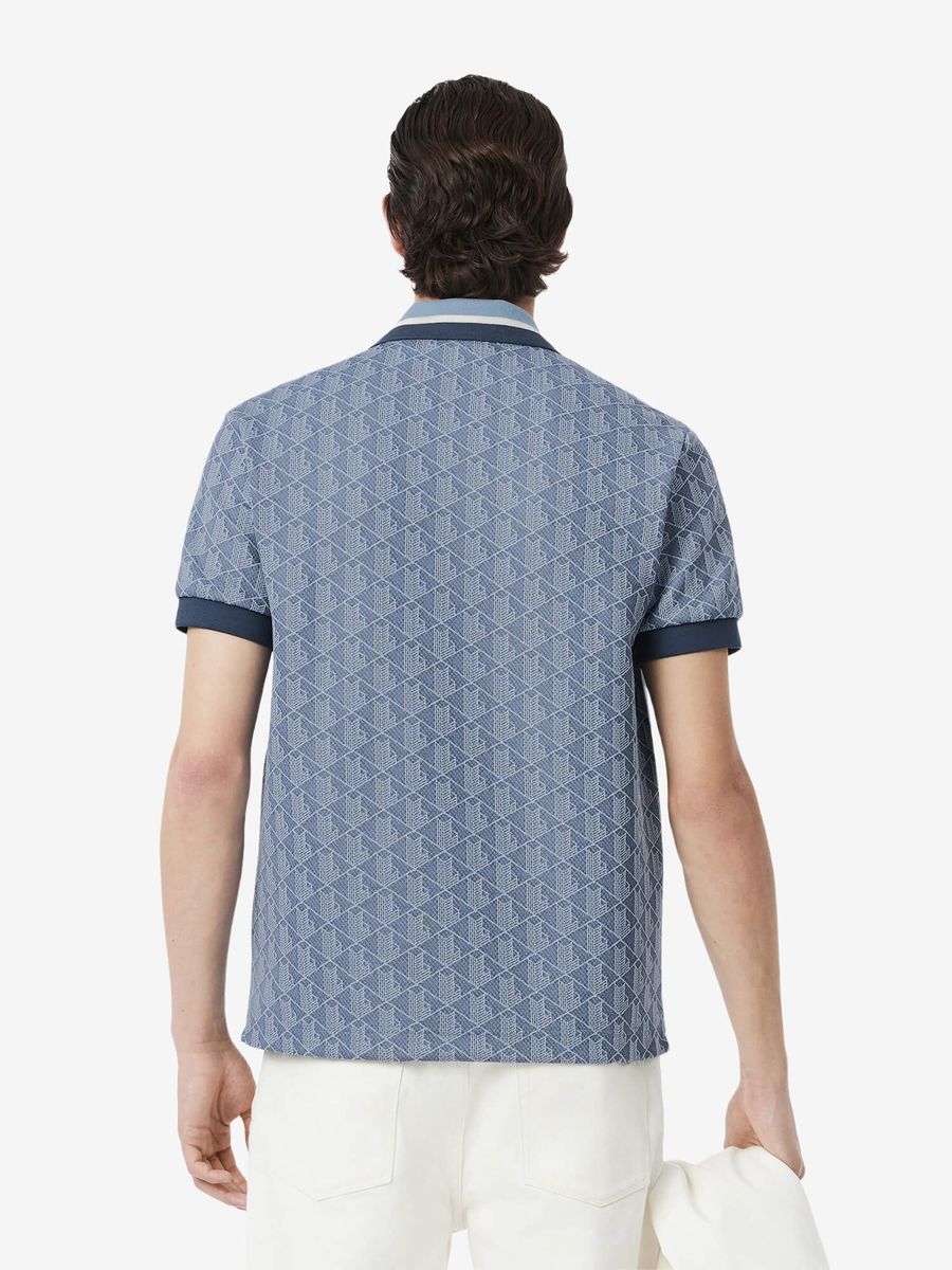 LACOSTE — Футболка Поло Classic Fit Contrast Collar Monogram Falcon/Overview
