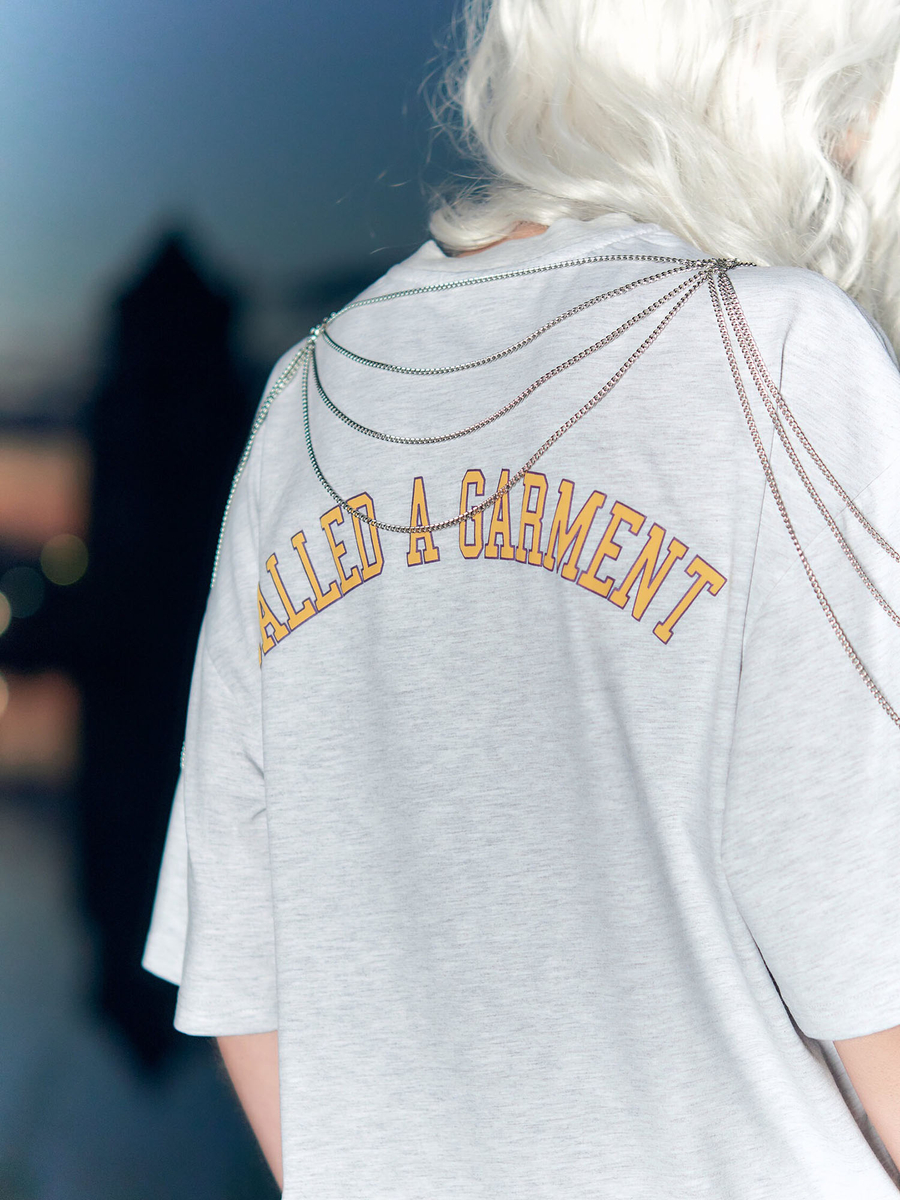 CALLED A GARMENT — Футболка Iris College Серый Меланж