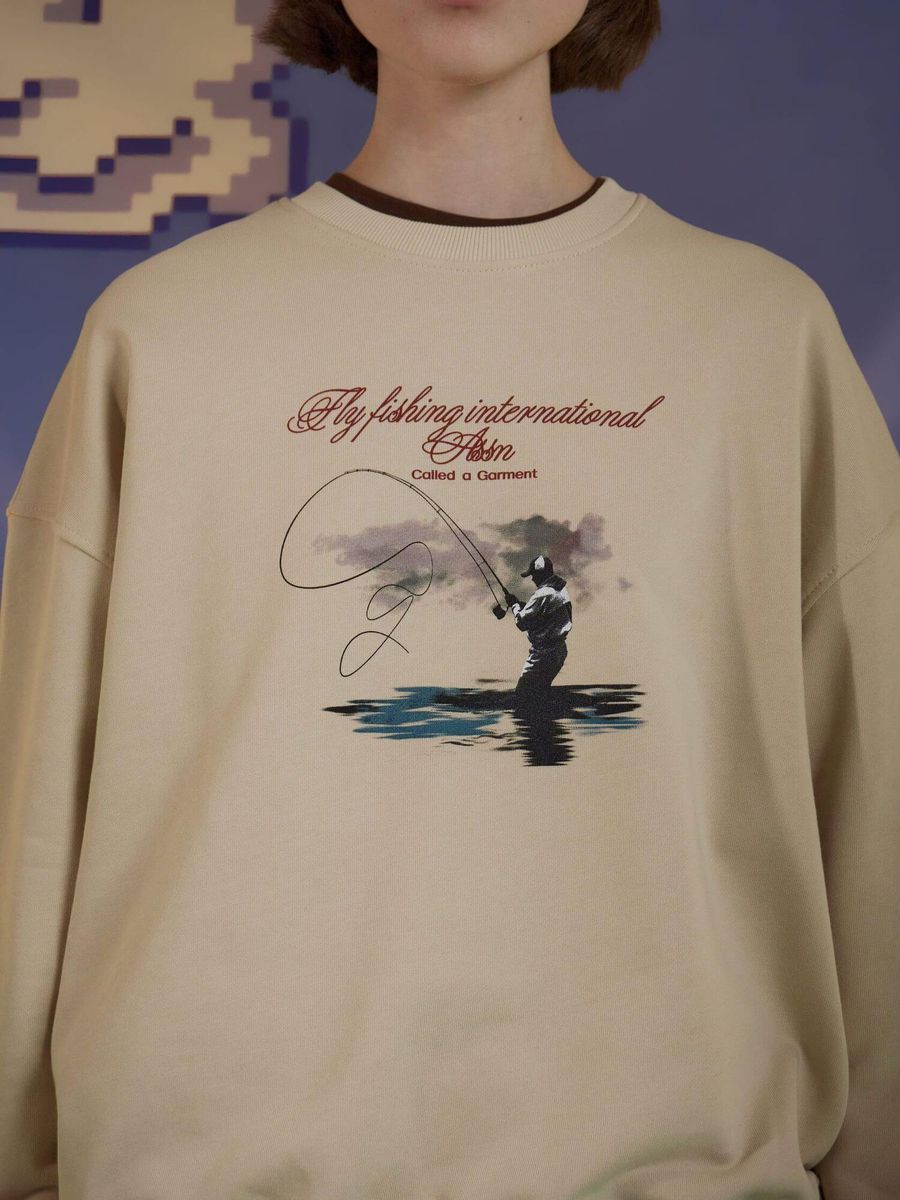 CALLED A GARMENT — Свитшот Fly Fishing Бежевый