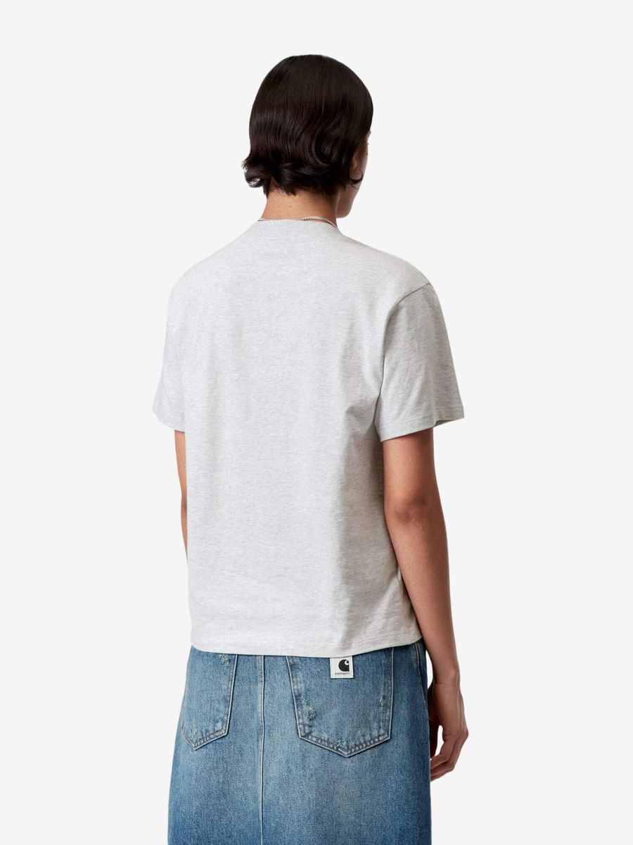 CARHARTT WIP — Футболка W S/S Pocket Heart Ash Heather/Red