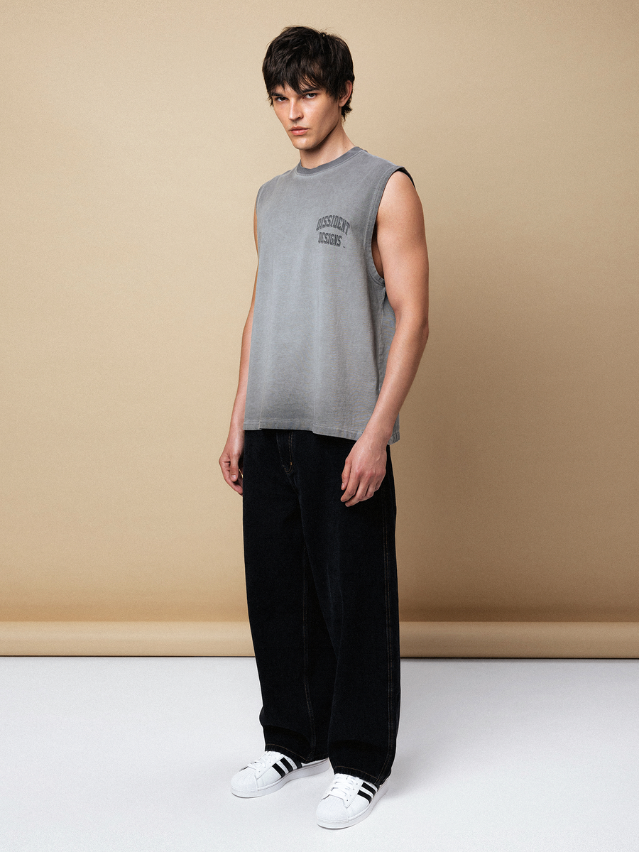 DISSIDENT — Майка DD Varsity Dyed Tank Top in Concrete