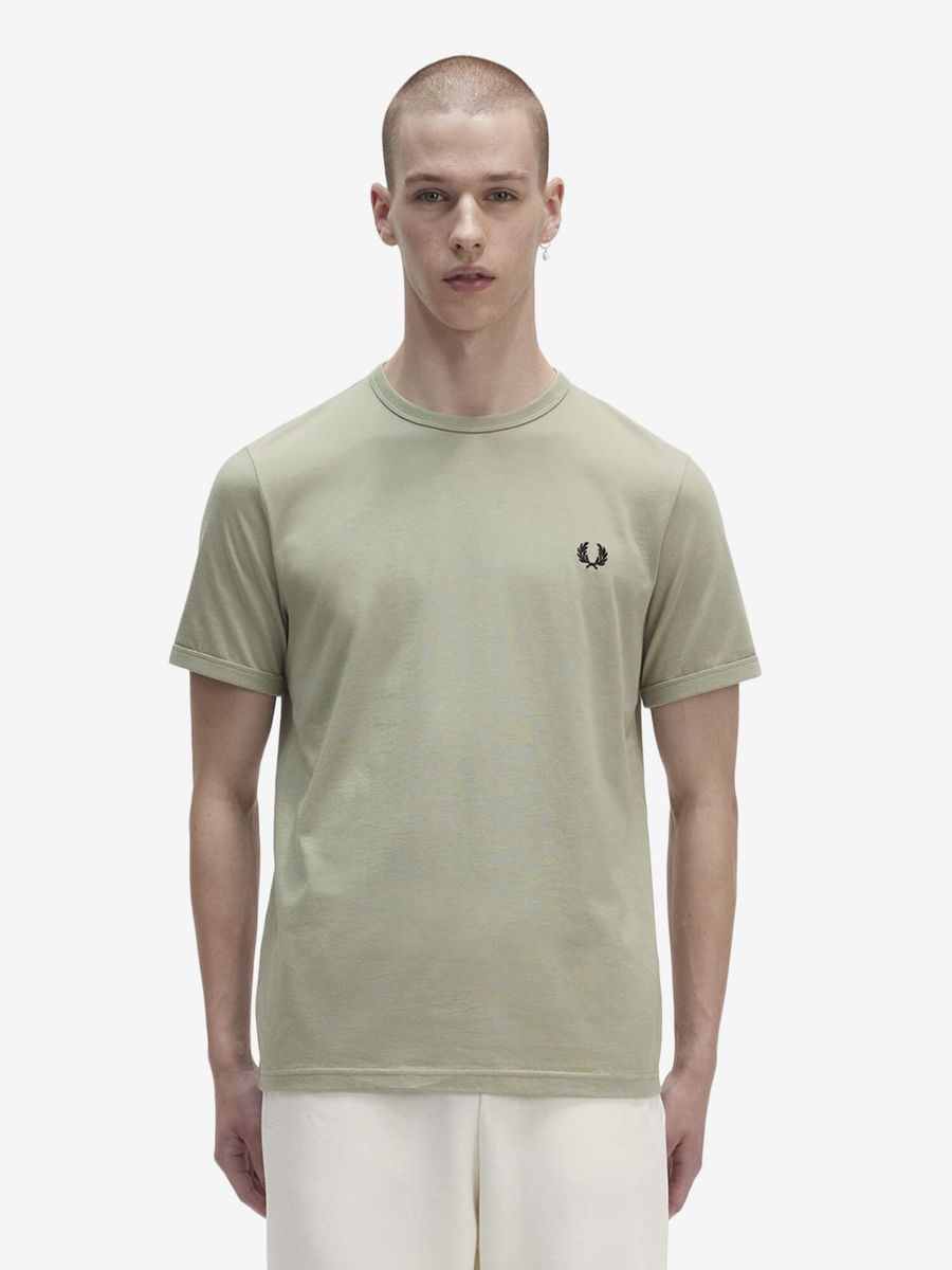 FRED PERRY — Футболка Ringer Grey/Black