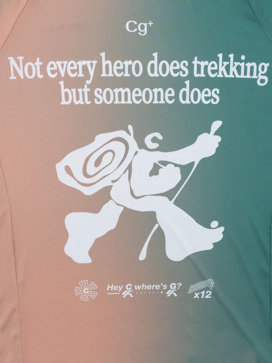 CALLED A GARMENT — Лонгслив Trekking Персиковый/морская волна