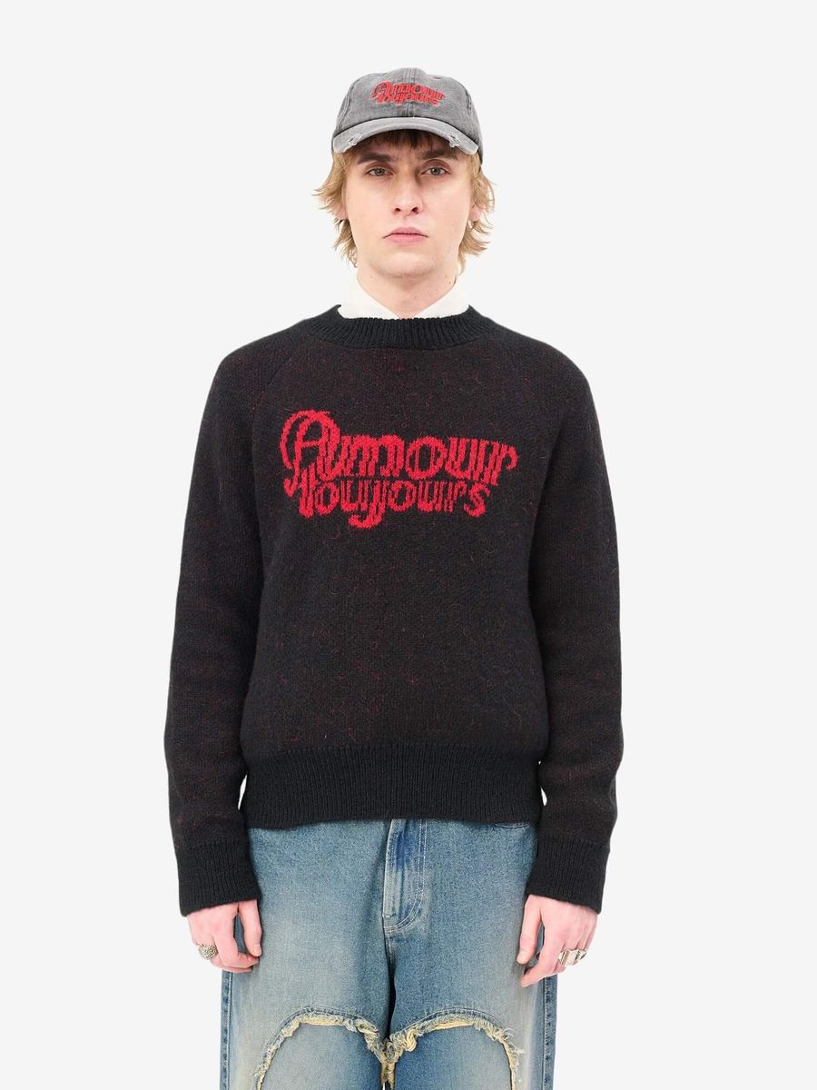 CARNE BOLLENTE — Свитер  Fuzzy Love Black/Red