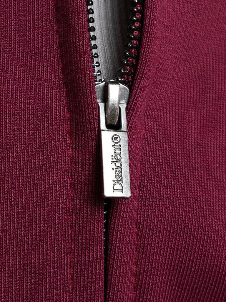 DISSIDENT — Худи Hearts Copyright Zip Hoodie Burgundy