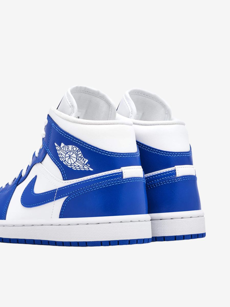 NIKE — Кроссовки Air Jordan 1 Mid White/Hyper Royal