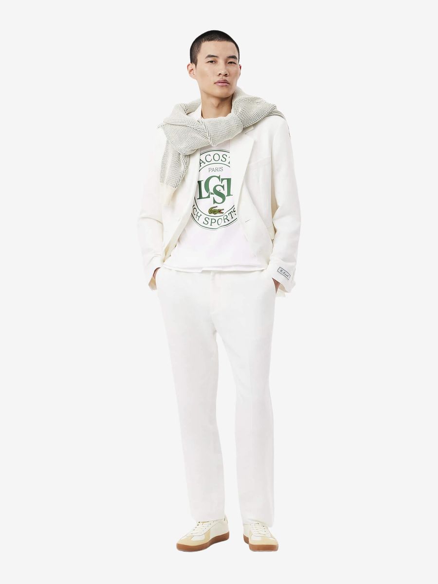 LACOSTE — Футболка Heavy Cotton Logo White/Green