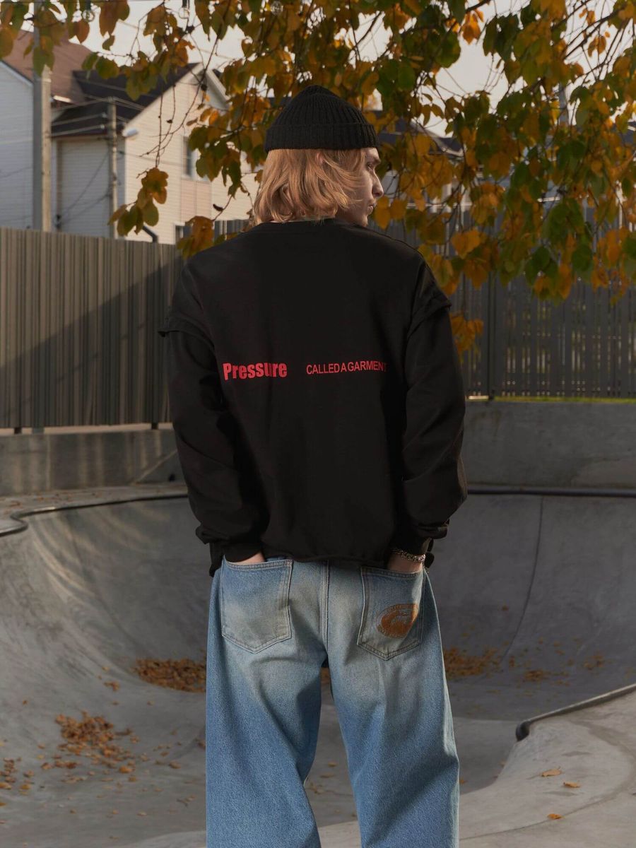 CALLED A GARMENT — Лонгслив Pressure Double Layer Черный