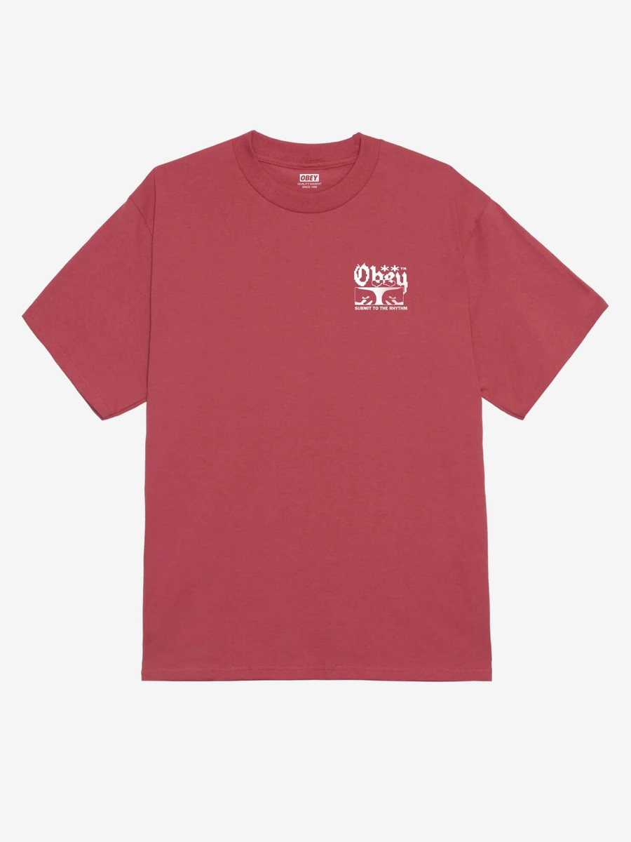 OBEY — Футболка Submit To The Rhythm Mineral Red