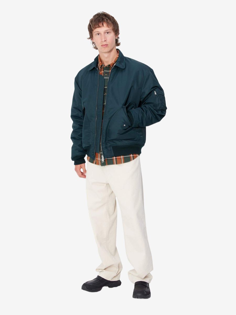 CARHARTT WIP — Куртка Бомбер Olten Duck Blue/Turmeric