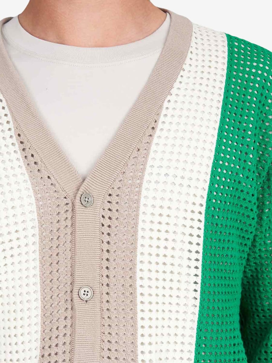 OBEY — Кардиган Вязаный Anderson 60's Green Milti