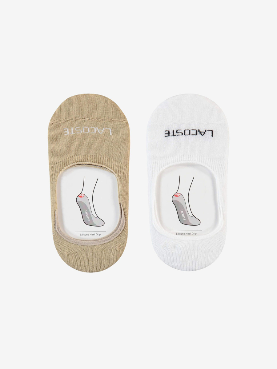 LACOSTE — Носки Lacoste No Show Beige/White