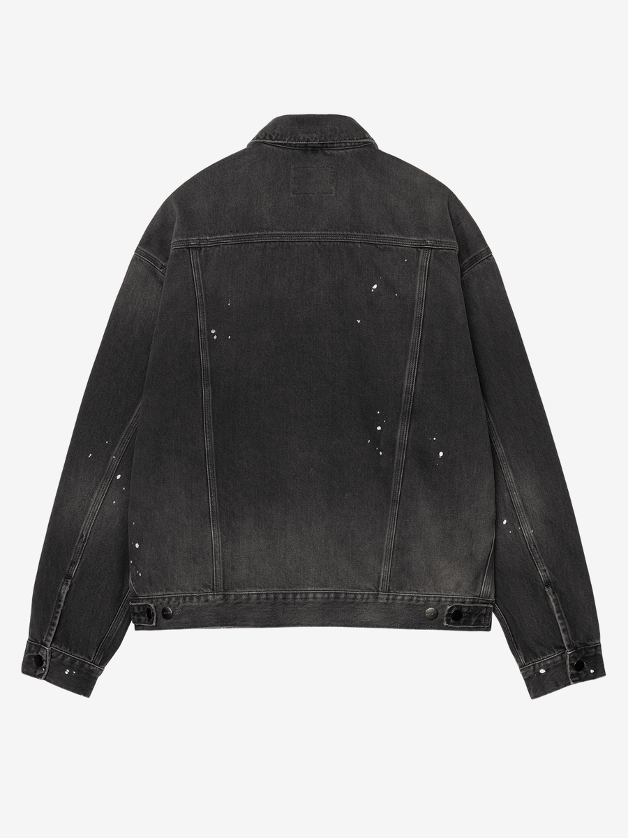 CARHARTT WIP — Куртка Helston Jacket Black (Destroy Wash, Splatter)