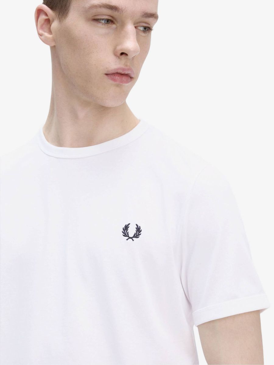 FRED PERRY — Футболка Ringer White/Black