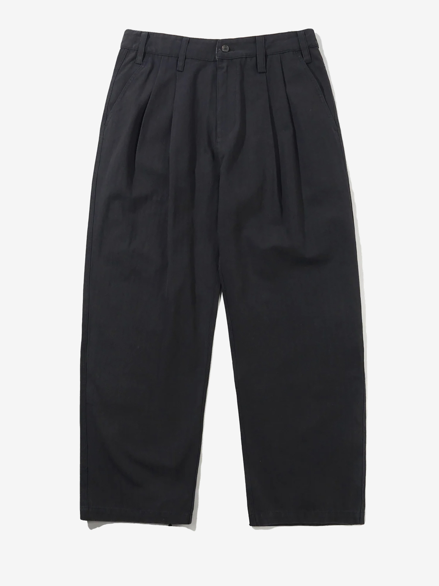 BUTTER GOODS — Штаны Pleated Trousers Washed Black