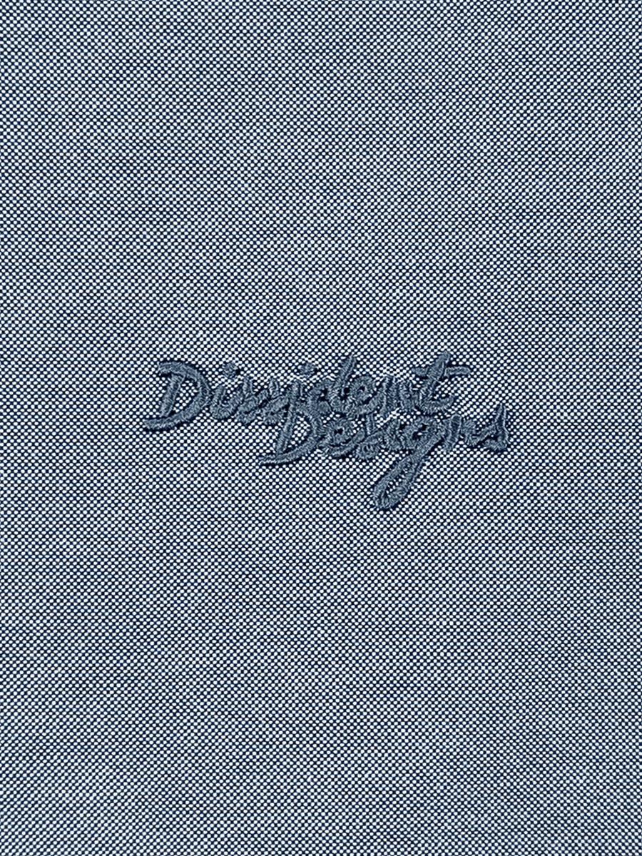 DISSIDENT — Рубашка Script Oxford Pocket Short in Light Grey