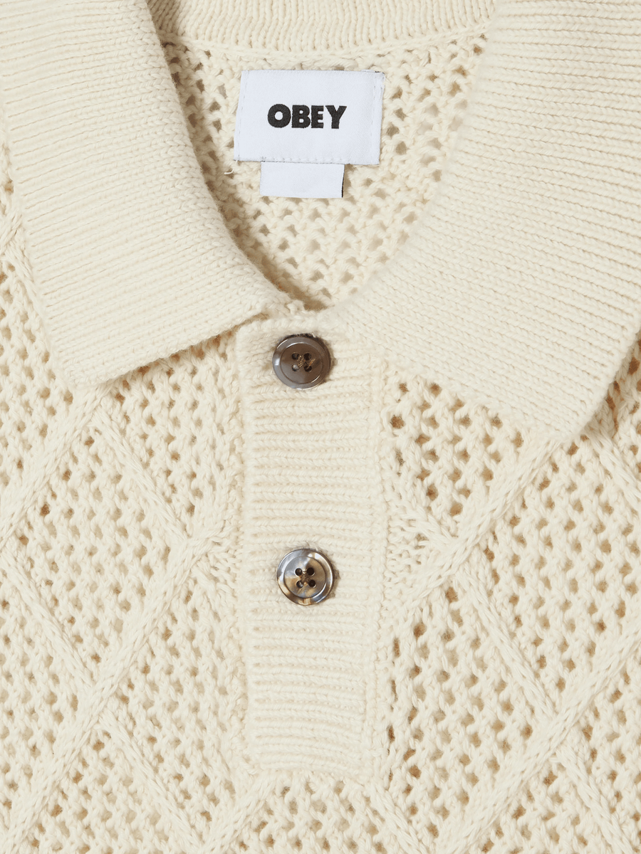 OBEY — Поло вязаное Eryk Polo Sweater Birch