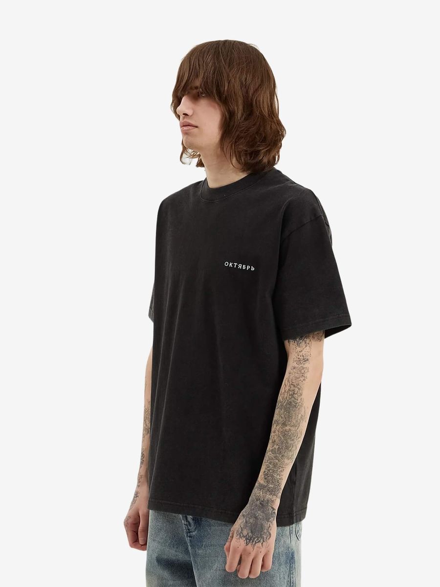 ОКТЯБРЬ — Футболка SS'26 Mini Logo Black