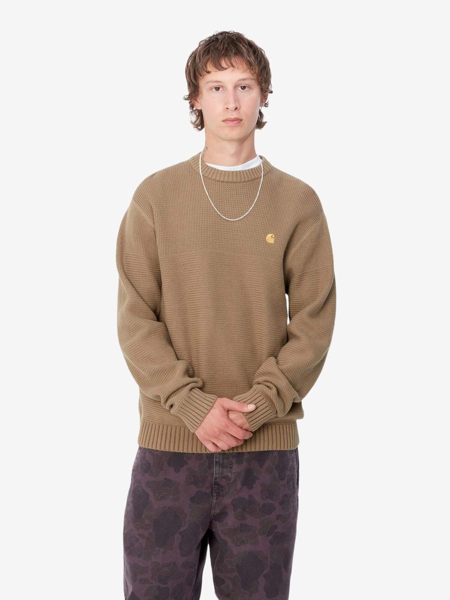 CARHARTT WIP — Свитер Вязаный Chane Leather/Gold