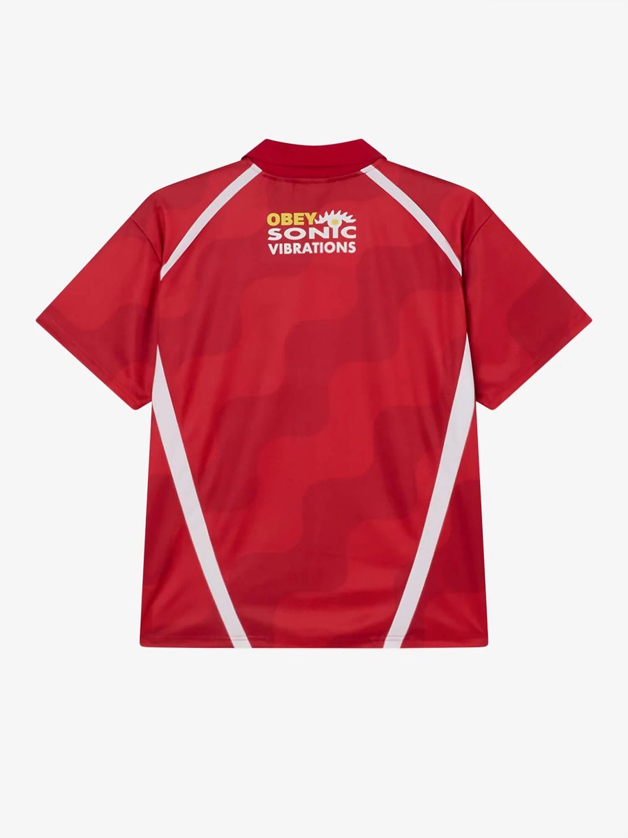 OBEY — Футболка Джерси Soccer Jersey Red Multi