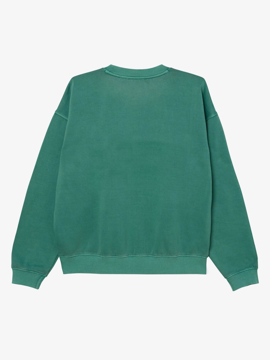 OBEY — Свитшот Collegiate Pigment Crewneck Rain Forest