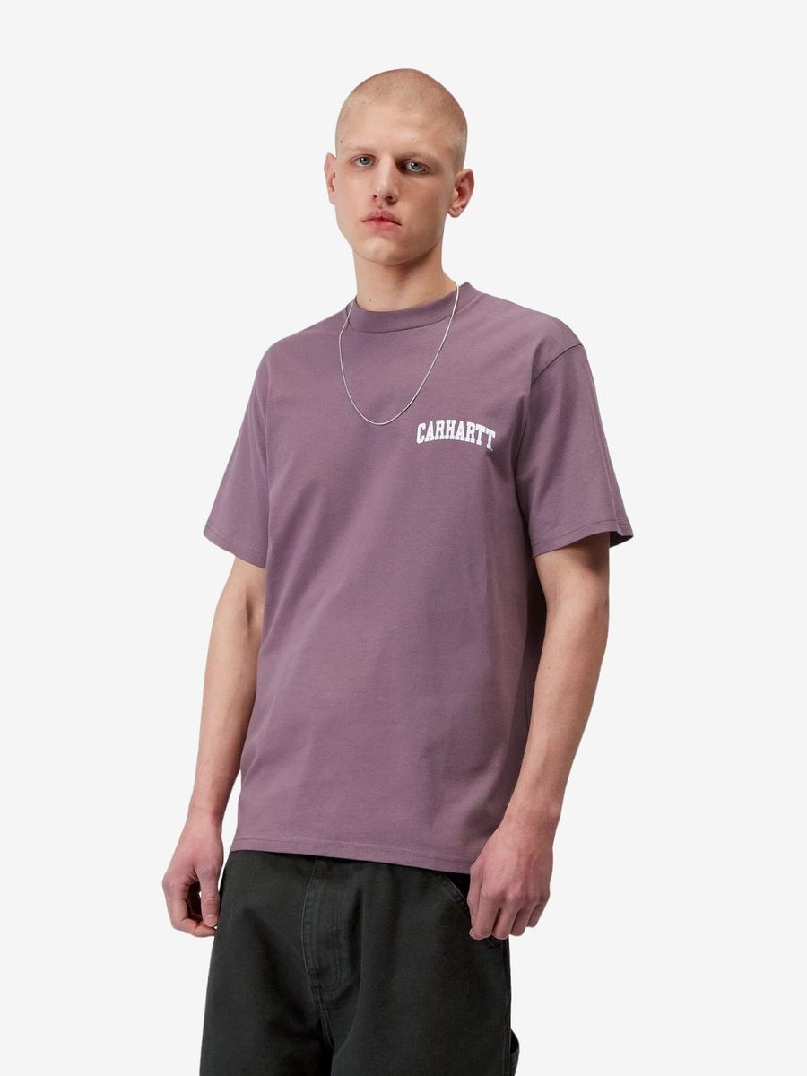 CARHARTT WIP — Футболка University Script Phlox/White