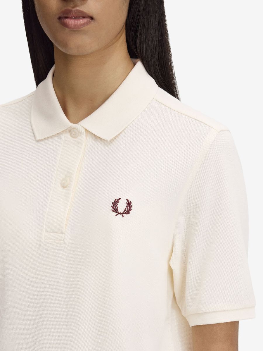 FRED PERRY — Поло W Fred Perry Polo Shirt Ecru/Oxblood