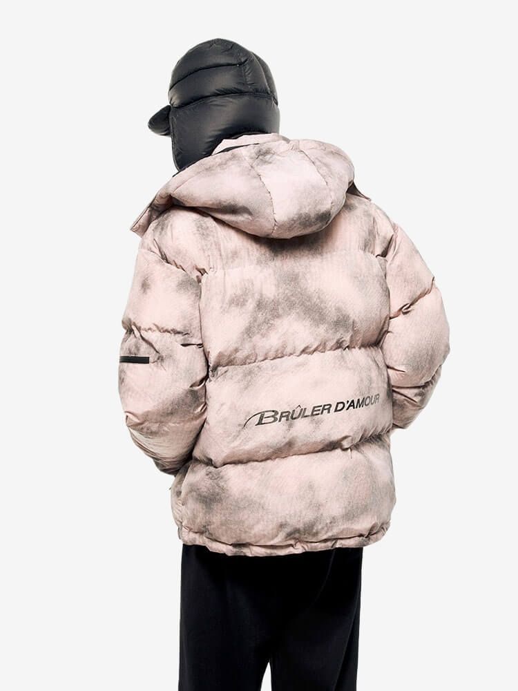 BRÛLER D’AMOUR — Куртка Sable Puffer серо-розовый