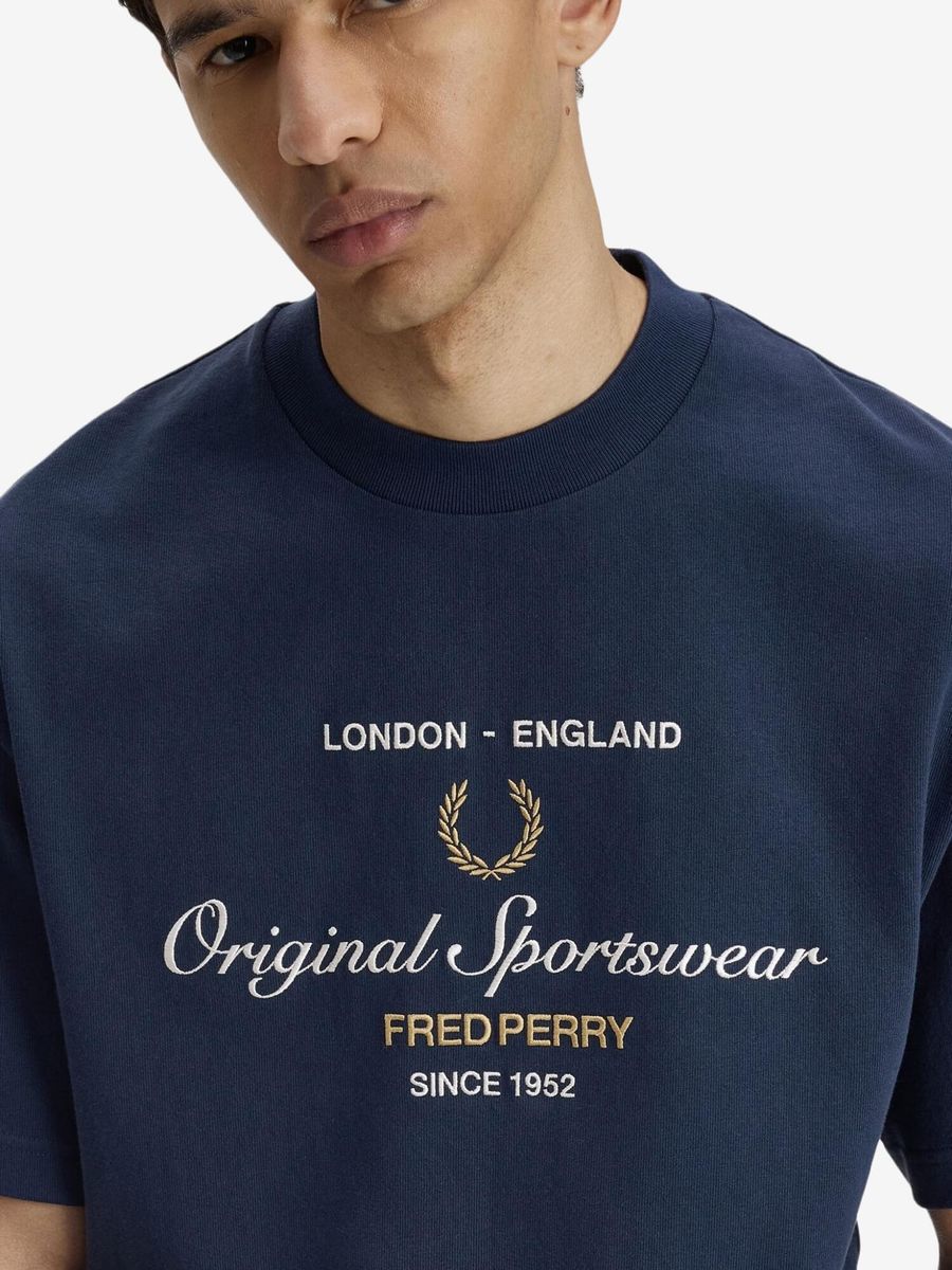FRED PERRY — Футболка Original Sportwear Tee Navy
