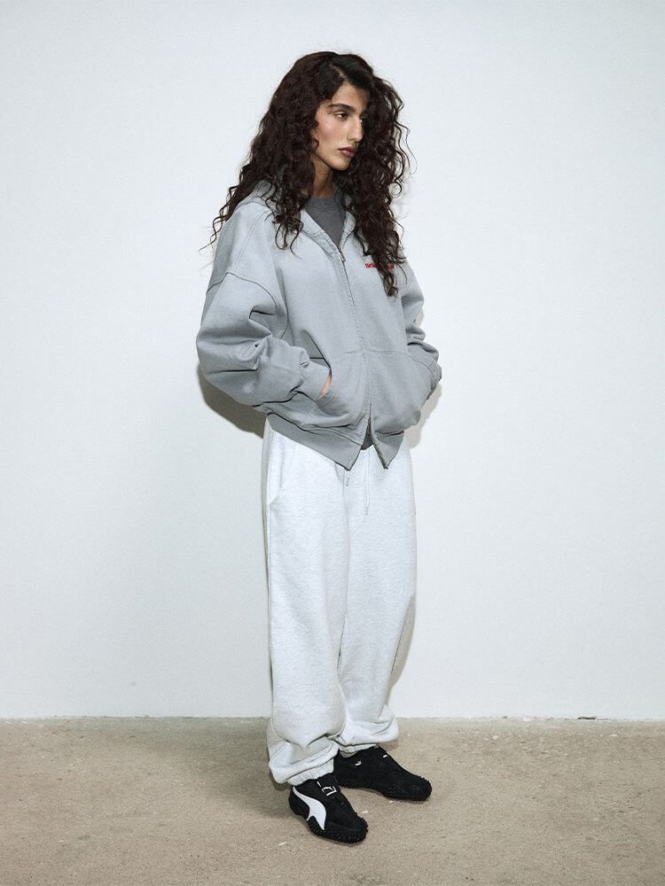 BRÛLER D’AMOUR — Худи Zip Investigation Grey