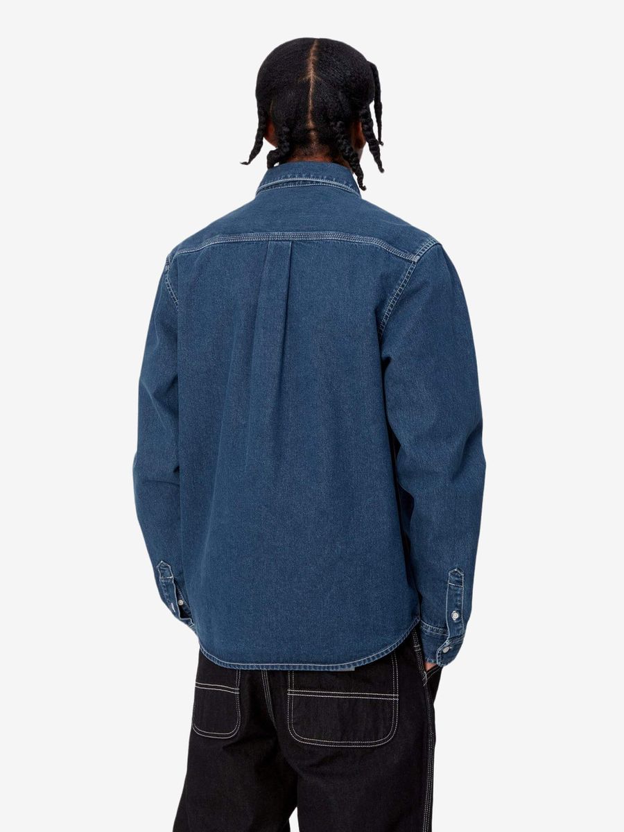 CARHARTT WIP — Рубашка LS Weldon Denim Blue (Stone Washed)
