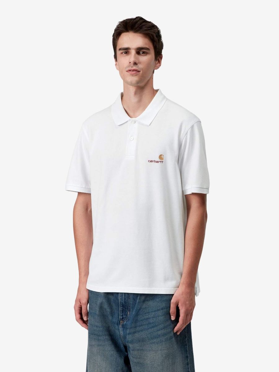 CARHARTT WIP — Футболка Поло American Script White