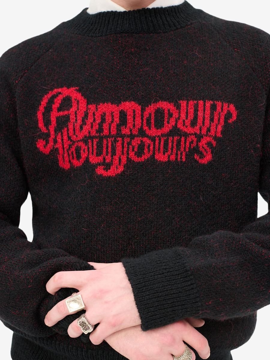 CARNE BOLLENTE — Свитер  Fuzzy Love Black/Red