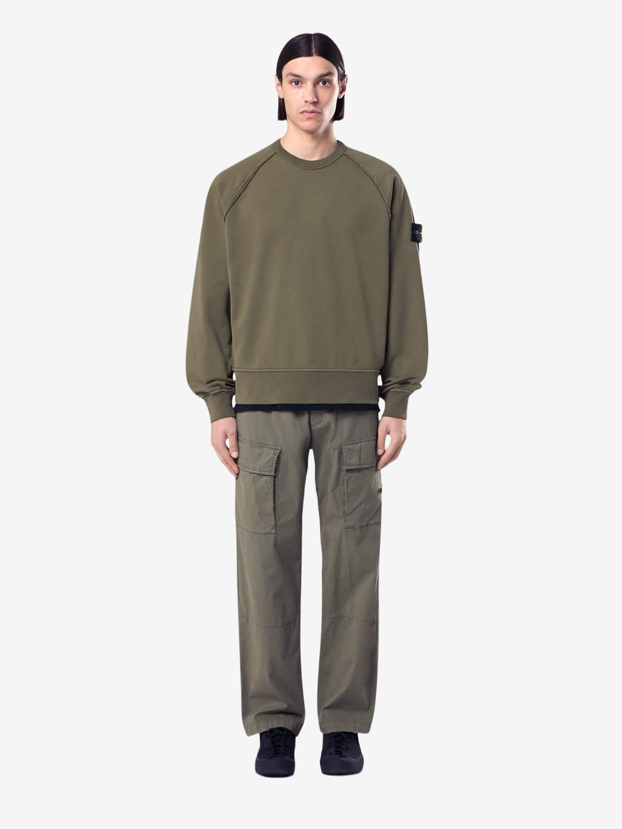 STONE ISLAND — Свитшот Crewneck Green