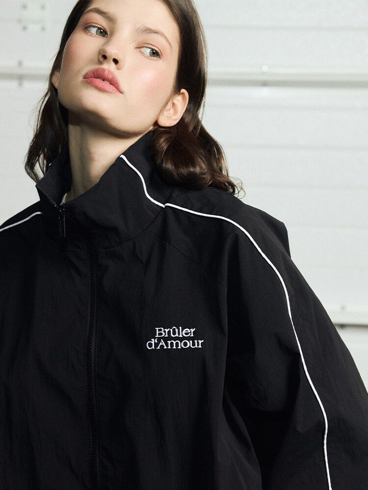 BRÛLER D’AMOUR — Куртка Windbreaker "Désordre" Black