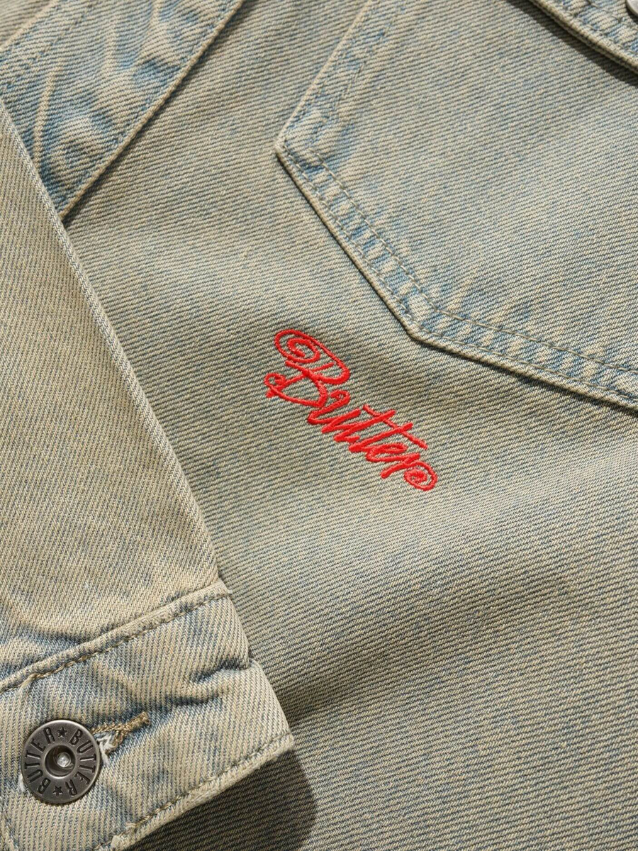 BUTTER GOODS — Куртка Garage Denim Jacket Sunfade Blue